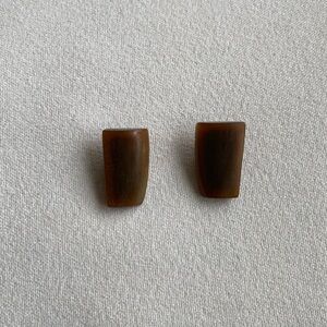 Resin clip-on earrings